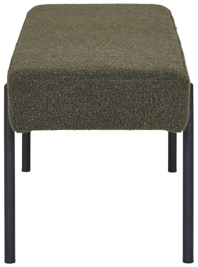 Panchina verde scuro in tessuto bouclé Swindon - House Nordic