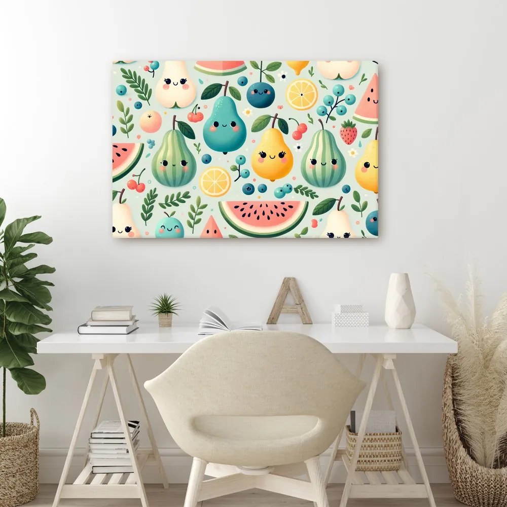 Quadro su tela – Frutta carina con faccine