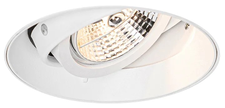 Faretto da incasso moderno bianco GU10 AR70 rotondo senza cornice - Oneon