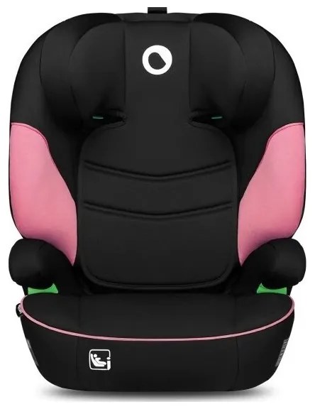 Lionelo - Seggiolino auto LARS i-Dimensioni 100-150 cm nero/rosa
