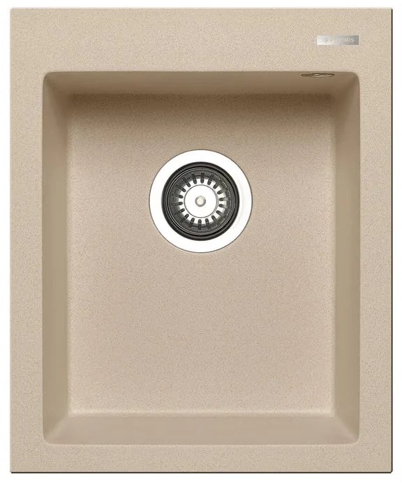 Lavello integrato 1 vasca PYRAMIS Voyager granito L 50 x L 41 cm beige