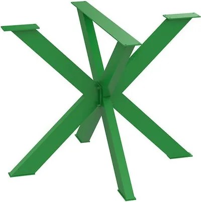 Gamba per mobili STEELMI Stella in acciaio verde lucido L 56 x P 55 x H 40 cm