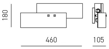Gea Luce LARA A P arg - Applique LARA 2xE14/42W/230V argento