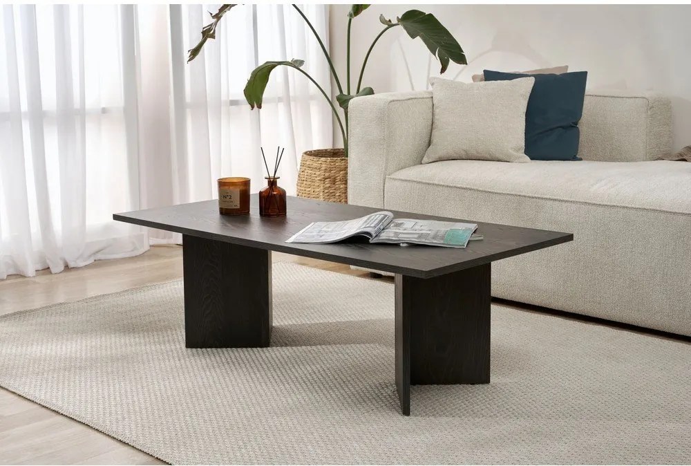 Tavolino da salotto nero opaco 60x119 cm Sabin – Kalune Design