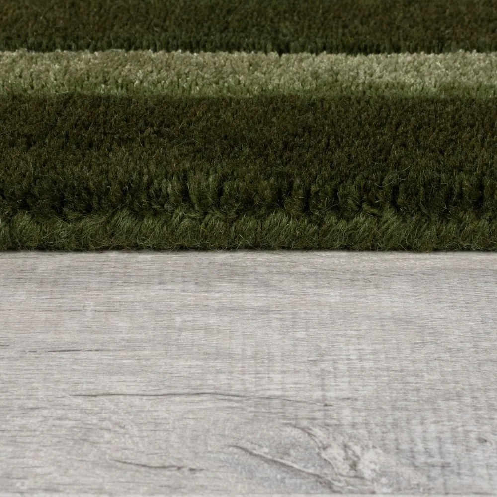 Tappeto verde scuro in lana tessuto a mano 120x170 cm Gatsby – Flair Rugs