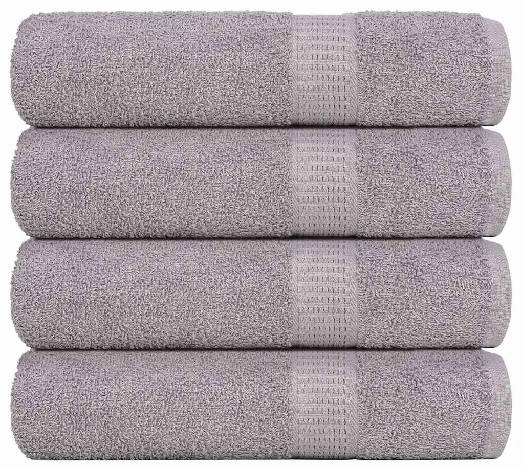 Asciugamani Da Bagno 4 Pz Grigio 100x150cm 360g/m² 100% Cotone /