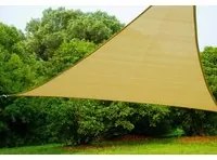 Tenda a Vela Ombreggiante Triangolare 500x500x500 cm in Polietilene Bauer Beige