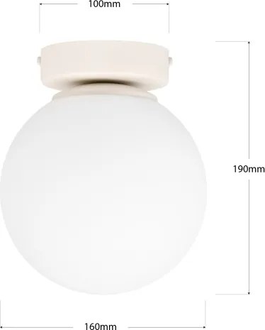 Plafoniera MOONLIGHT 1xE27/15W/230V Ø 16 cm crema