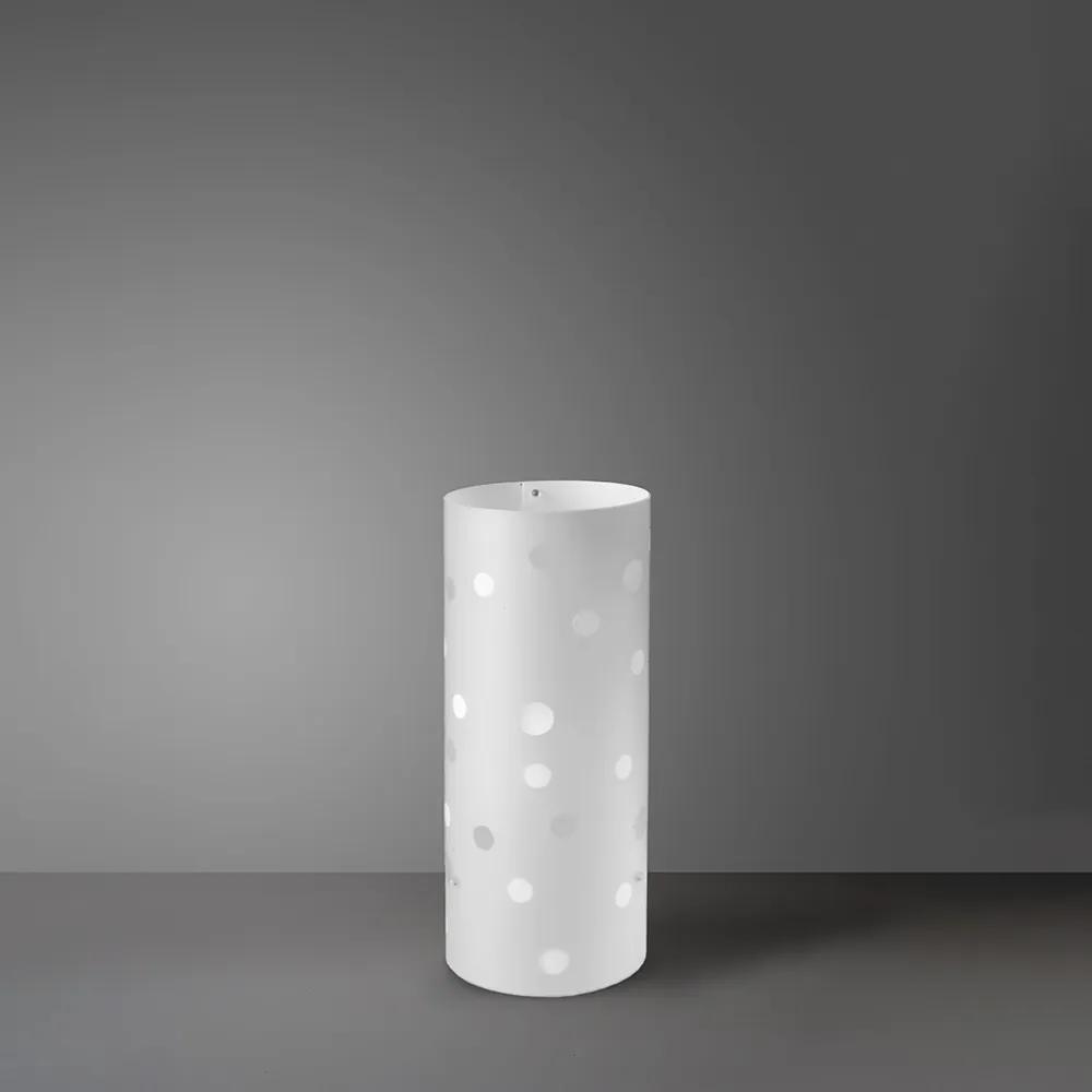 Lampada Da Tavolo Moderna A 1 Luce Pois In Polilux Bicolor Bianco Made In Italy