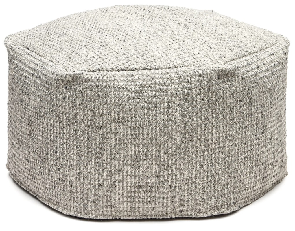 Kave Home - Pouf Almadraba 100% PET grigio 60 x 50 cm