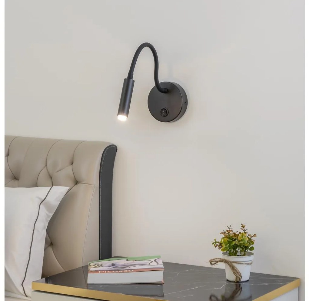 Brilagi - Lampada da parete flessibile dimmerabile a LED MAYA 1xG9/4W/230V nero