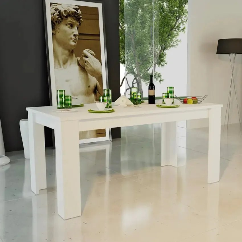 Tavolo JESI 160 allungabile design moderno larice bianco