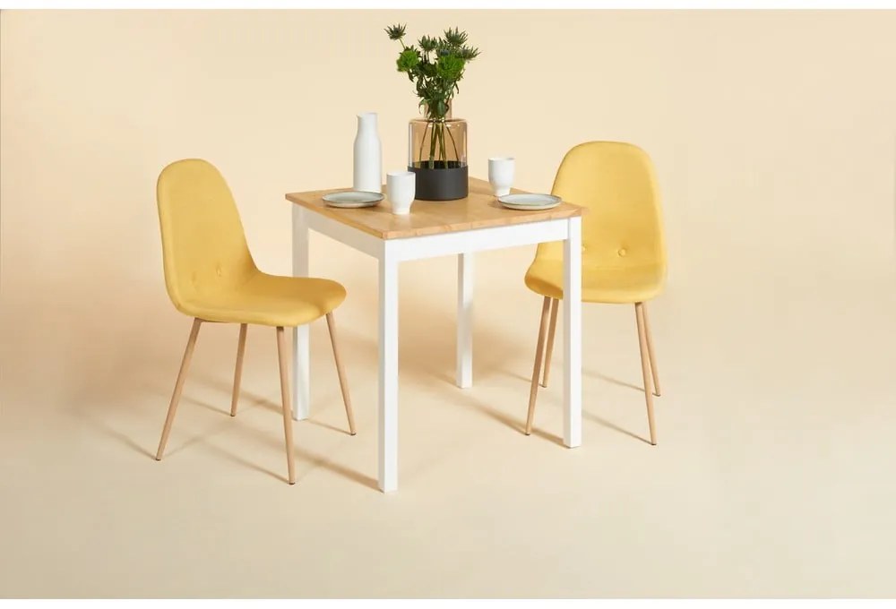 Tavolo da pranzo in legno di pino con struttura bianca , 70 x 70 cm Sydney - Bonami Essentials