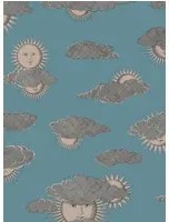 Cole & Son Tapete Soli e Nuvole - Teal/ Rose Gold