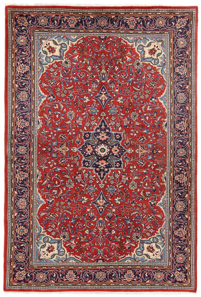 Sarouk Tappeto 220x140 (Iran) Annodato A Mano