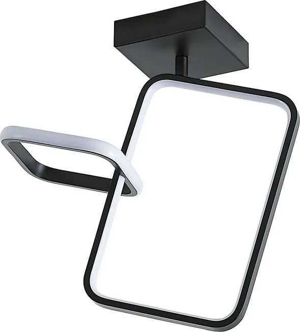 Plafoniera LED Jody nero IP20 cct da bianco caldo a bianco freddo con regolazione di temperatura, 1320 lumen NOVECENTO