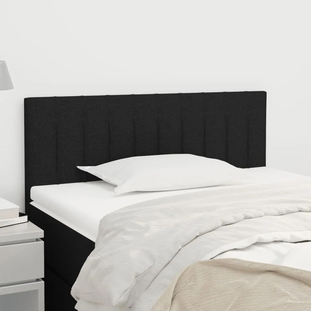 Testiera Nera 100x5x78/88 Cm İn Tessuto /