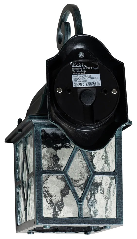 Lanterna da parete per esterni romantica verde scuro - London