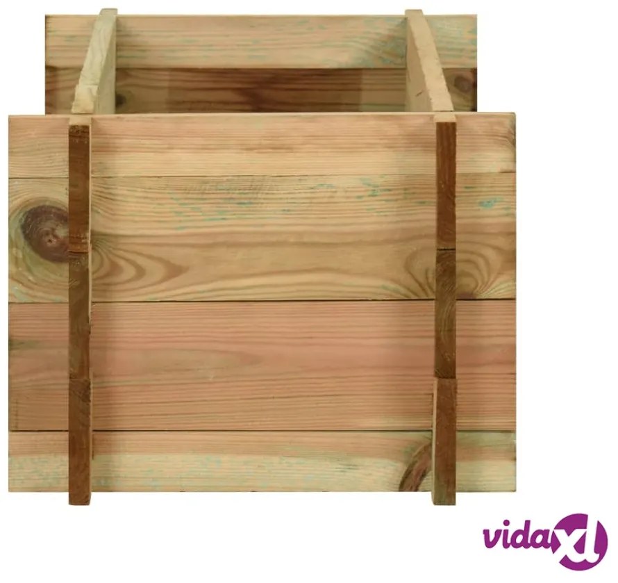 vidaXL Fioriera Giardino Letto Vegetale in Legno Pino Impregnato 80 cm