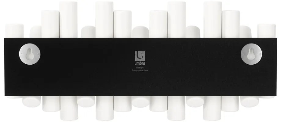 Appendiabiti da parete bianco in legno di pino Picket - Umbra