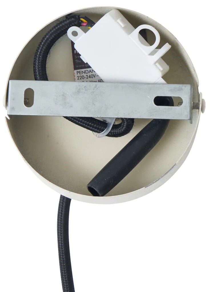 Lampada a sospensione industriale beige a 4 luci - Cage Rack