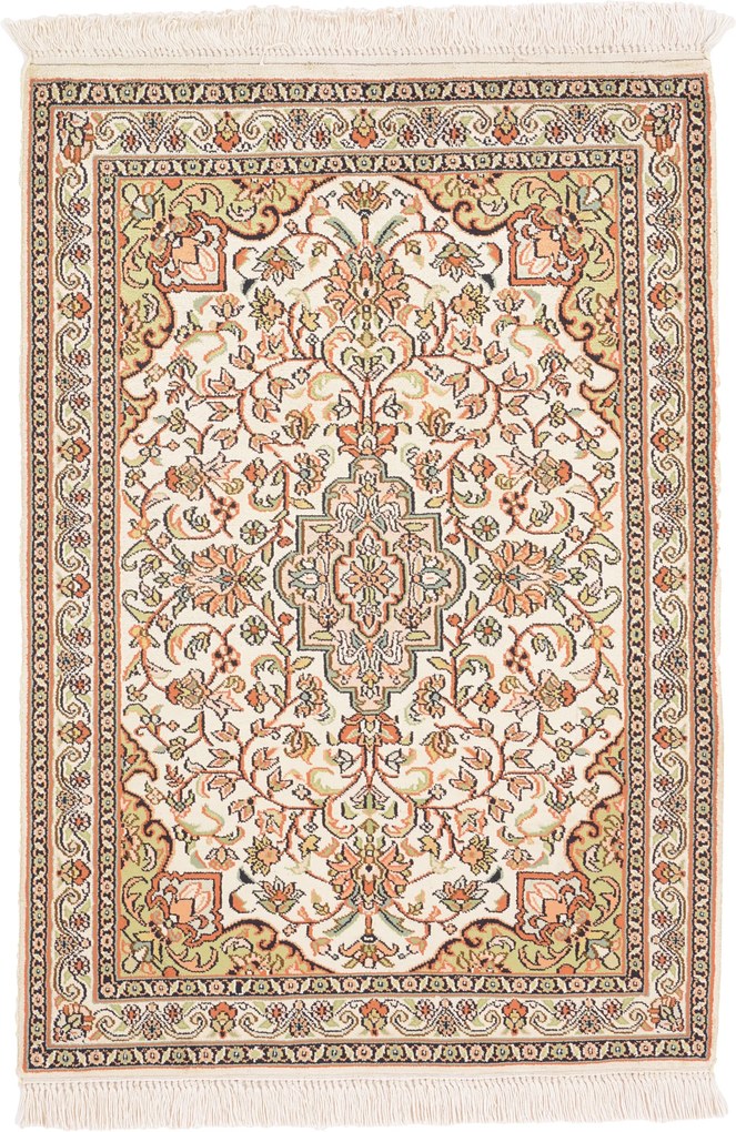 Cashmere Silk Tappeto orientale 90x60 (Indian) Annodato A Mano