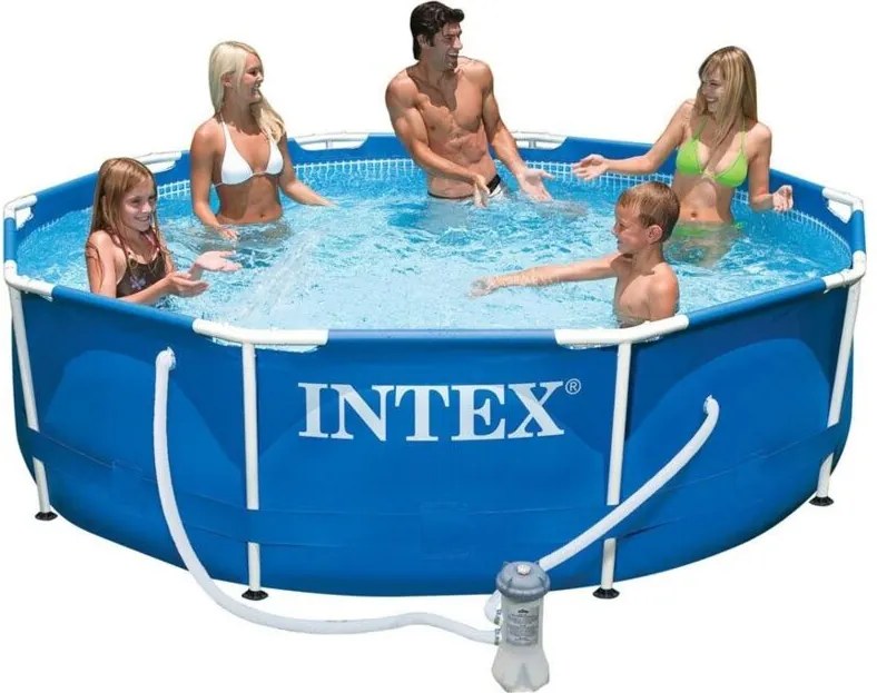 Intex - piscina fuoriterra frame con telaio tonda cm. 305X76H con pompa
