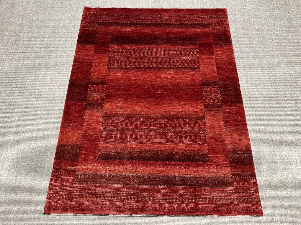 Loribaft Tappeto 200x150 Rosso (Iran) Annodato A Mano