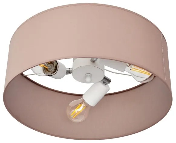 Lampadario a sospensione con supporto rigido ALBA 3xE27/15W/230V rosa