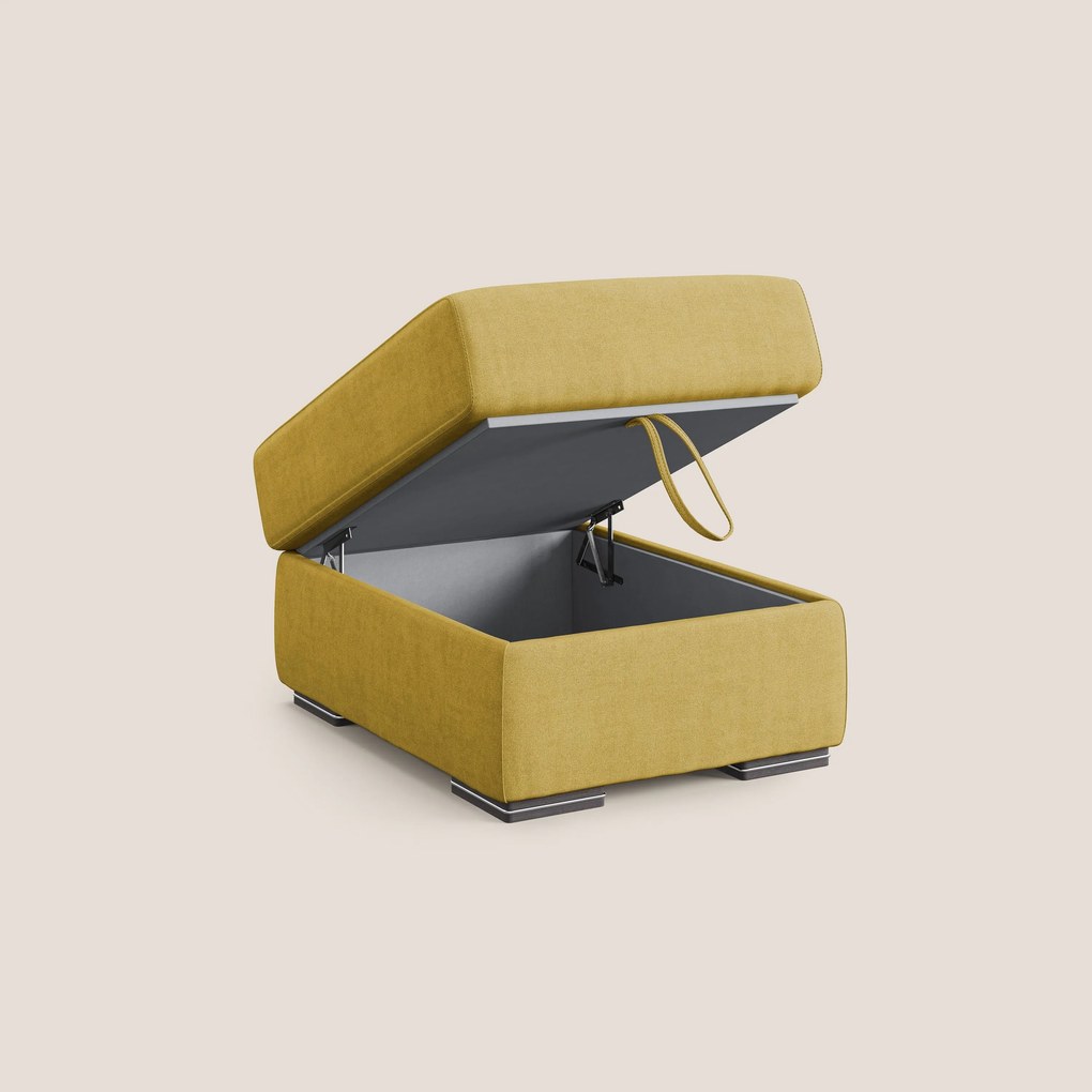 Sun pouf apribile contenitore in tessuto impermeabile T02 giallo