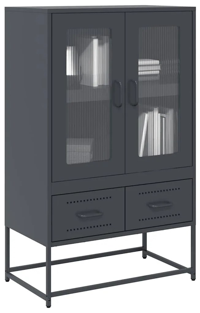 Credenza Antracite 68x39x111,5 Cm Acciaio /