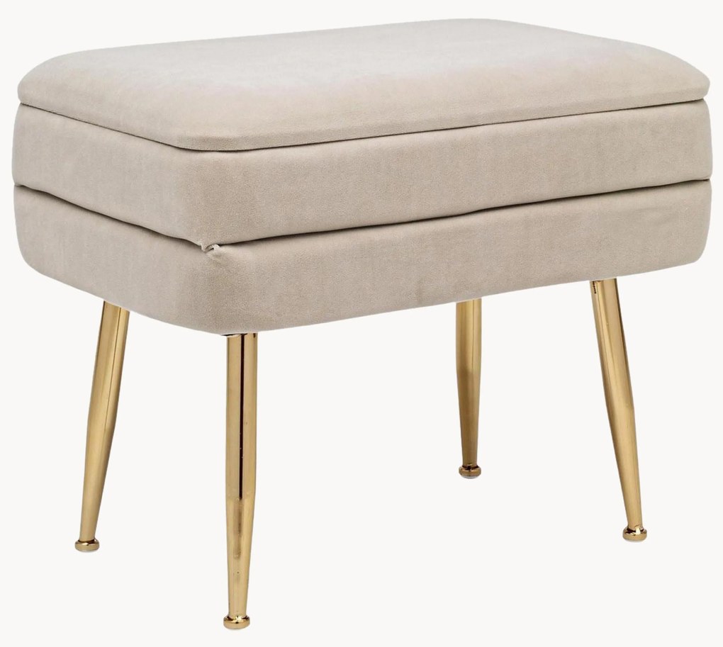 Panca in velluto con vano contenitore Pavlina