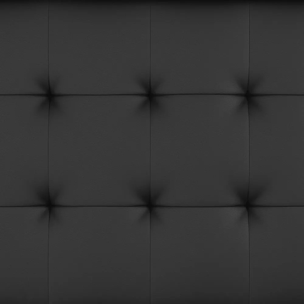 Divano letto nero in similpelle 191 cm Maine - Støraa