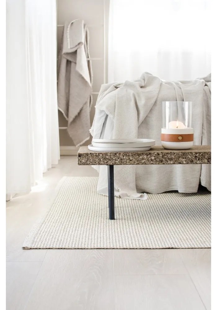 Passatoia da interno/esterno color crema 70x200 cm Mono Linen Vanilla – Pappelina