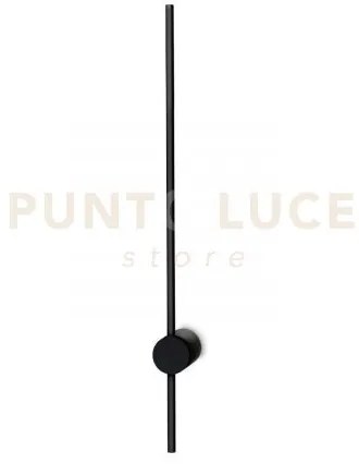 Essence round applique a parete 12 w on-off 1400 lm 3000 k nero 75cm