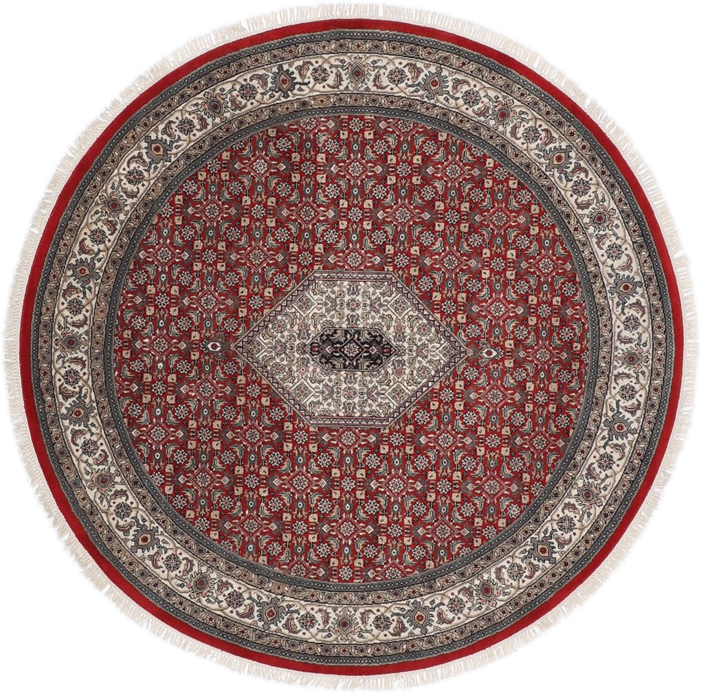 Bidjar Tappeto orientale 200 x 200 Rosso (Indian) Annodato A Mano