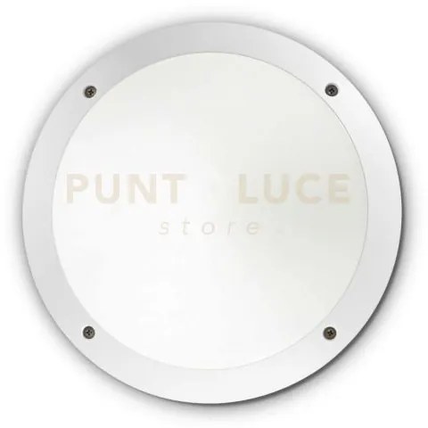 Polar-1-ap1 round applique ip66 1 luce attacco e27 30x30cm bianco