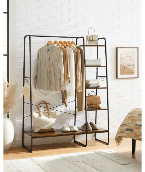 Appendiabiti da terra LINEA marrone/nero