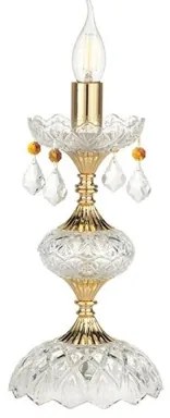 Lampada da tavolo DALLAS a candela Oro 16x34 cm