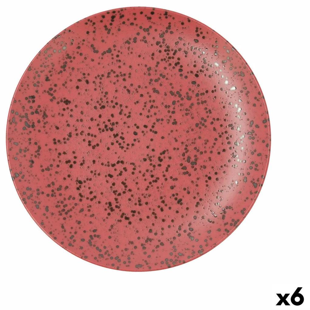 Piatto Piano Ariane Oxide Ceramica Rosso (Ø 31 cm) (6 Unità)