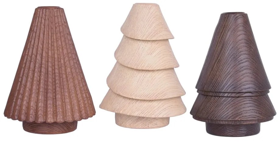 Candelieri in tronco artificiale in set di 3 pezzi - Ego Dekor