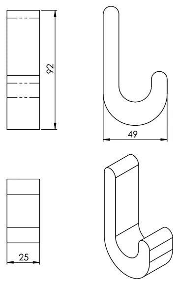 Gedy - SET 2x Gancio a muro HIMALAYA bambù