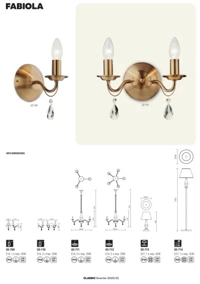 Redo 02-713 - Lampada da tavolo FABIOLA 1xE27/28W/230V