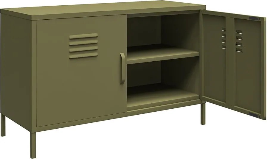 Cassettiera bassa in metallo verde 98x63 cm Bradford - Støraa