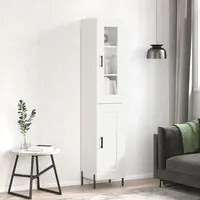 Credenza 34,5x34x180 cm in Legno Multistrato Bianco Lucido 3199499