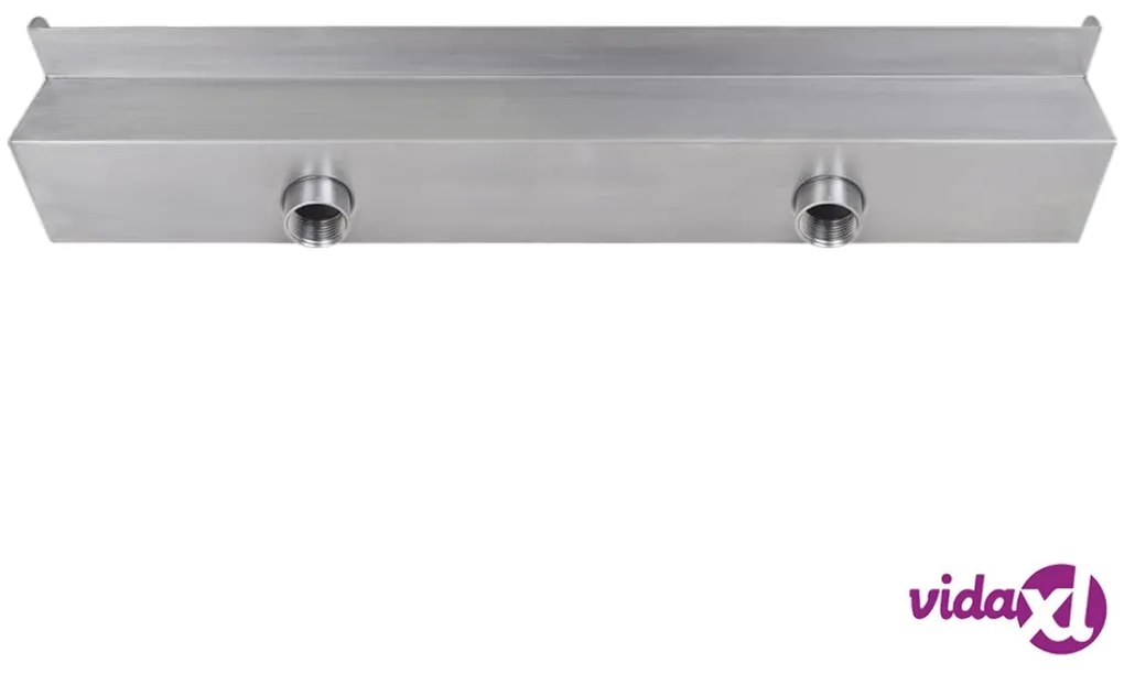 vidaXL Fontana a Cascata per Giardino Rettangolare Acciaio Inox 60 cm