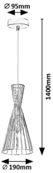 Rabalux 72005 - Lampadario a stelo LEANDROS 1xE27/60W/230V