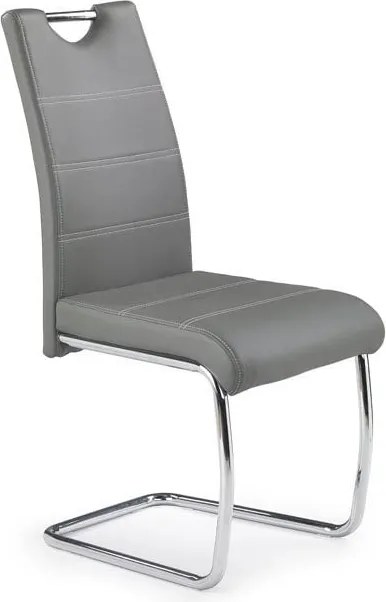 Sedia K211 ecopelle grigia