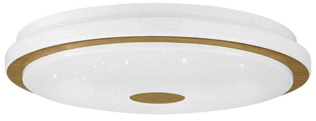 Plafoniera Moderna Lanciano 1 Acciaio Bianco Luce Led Integrato 24W