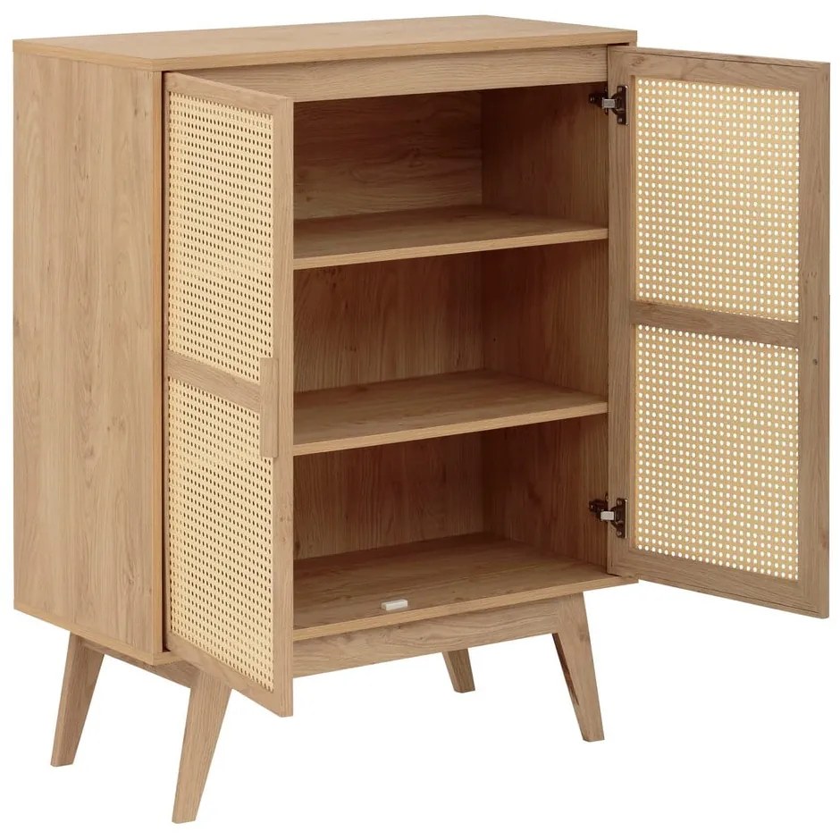 Mobiletto colore naturale in rovere decorato 87x110 cm Bridget - Støraa